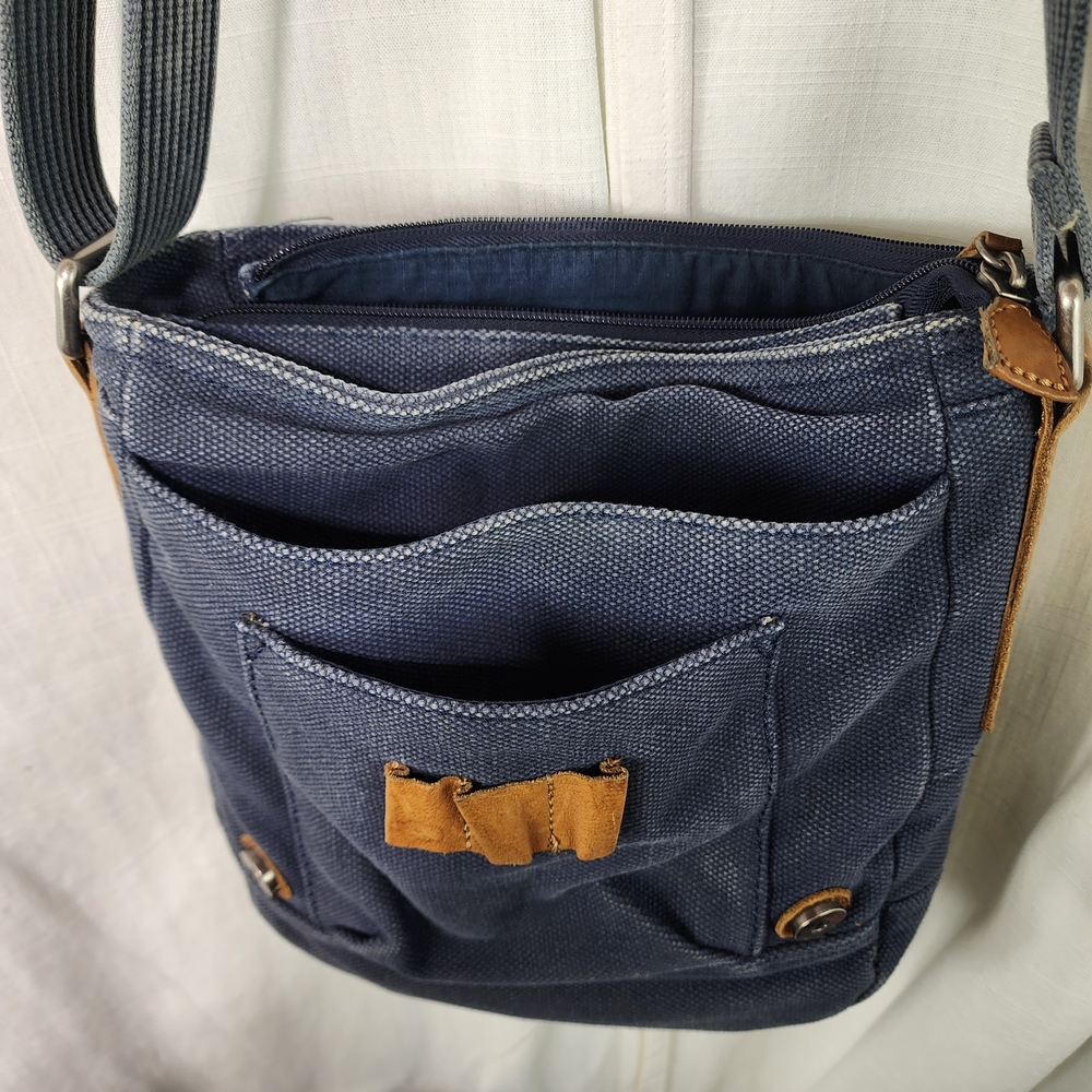 Fossil Navy and Brown Men's Messenger Bag - Picture 7 of 9